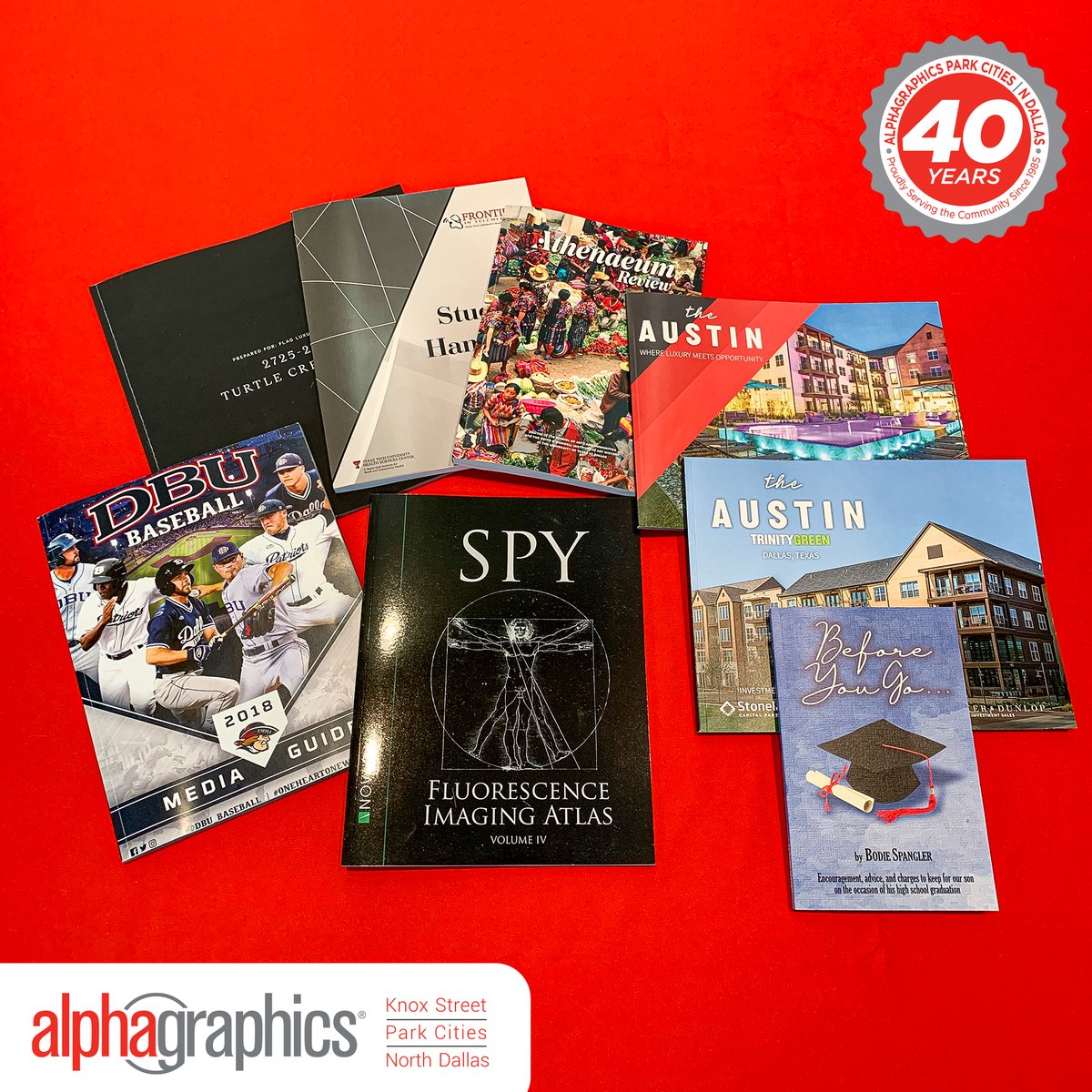 Ideas are powerful, but bound ideas are impactful. 💪

Professionally printed books add legitimacy and polish to your work.

#NorthDallas #Marketing #CustomSignage #PromotionalItems #Signage #PrintServices #Engraving #PromoItems #Apparel #Prints #AlphaGraphicsParkCities