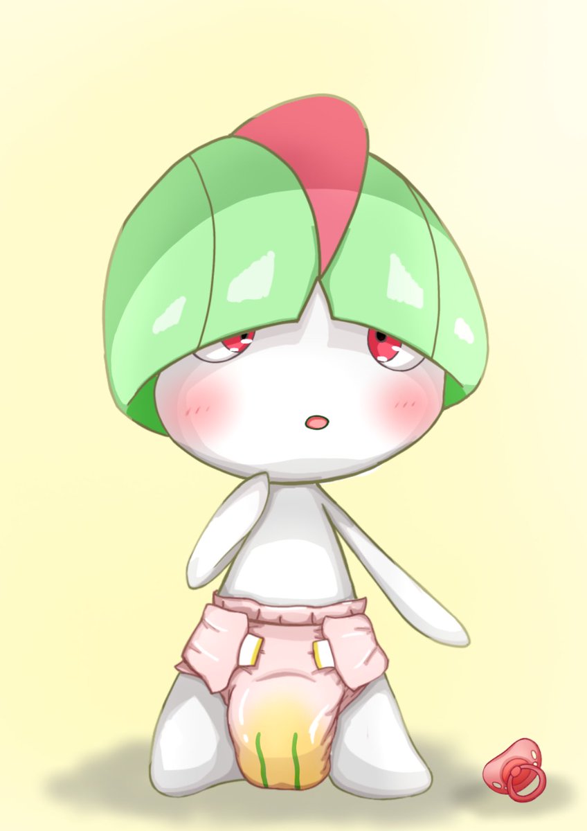 mumumutsu062's tweet photo. 遅くなって本当にすみません…！
リクエストであった、まだおむつの取れないラルトスです！ https://t.co/y4QjnPfBDy