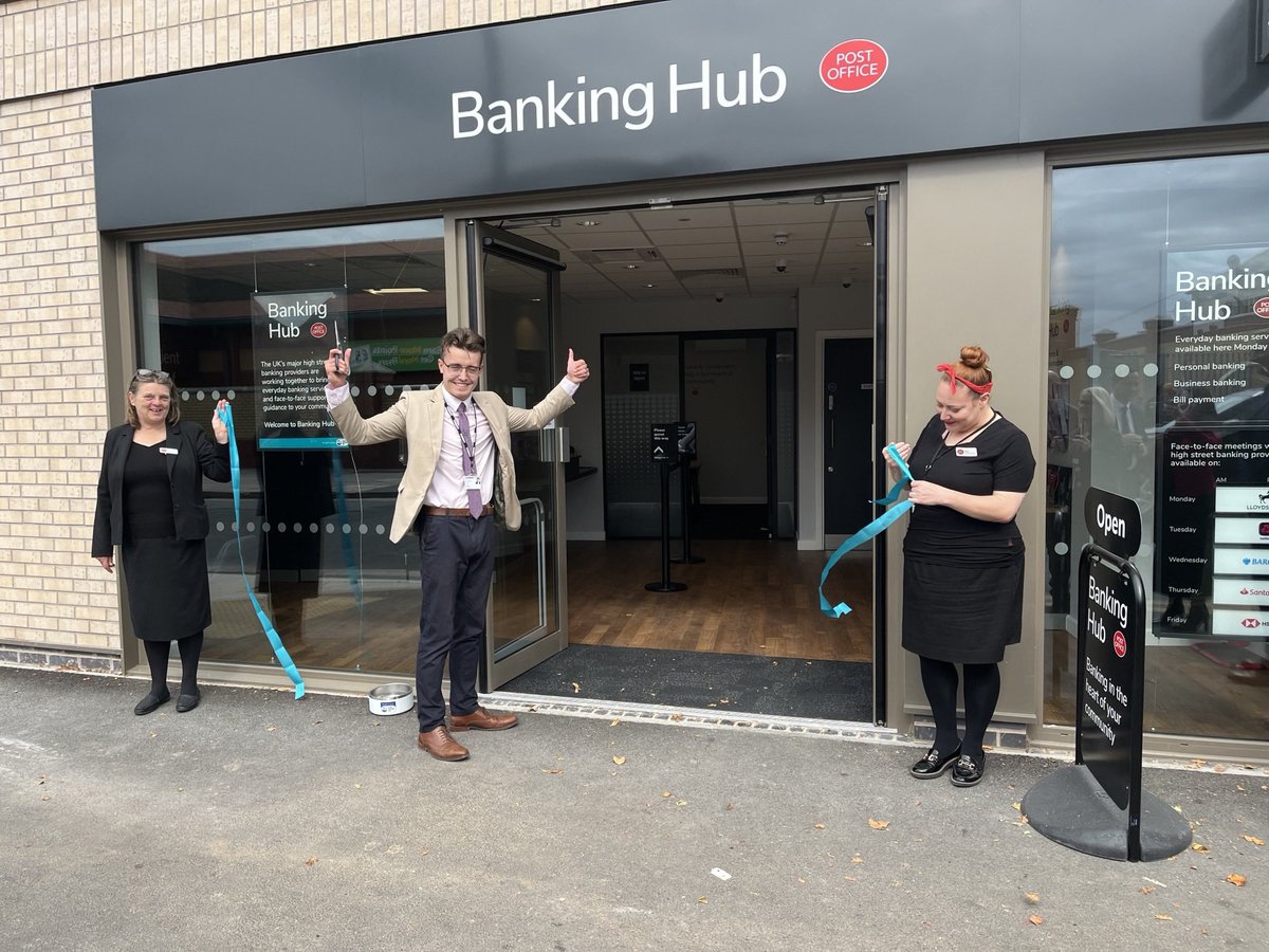 Max_Booth28's tweet photo. First ribbon cutting today for the West Kirby Banking Hub in my ward…Politics ain’t all bad! @CashAccessUK ✂️ https://t.co/GvhGAYVtam