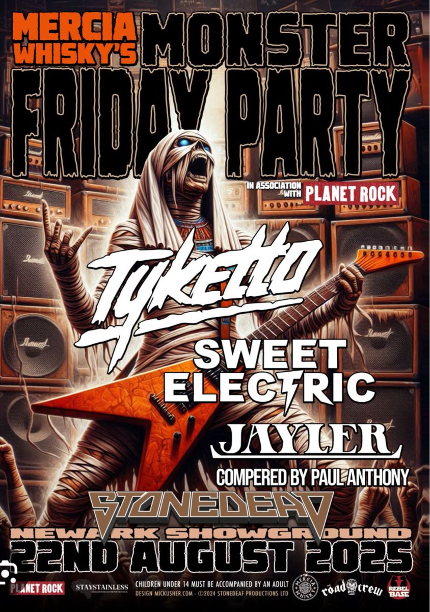 rocktoday1's tweet photo. Today is the start of the might @Stonedead_fest ! And what an incredible Monster Friday Party! @jaylerband @Sweet_Electric @TykettoFacebook with @PlanetRockRadio @PaulAnthonyRock This festival ALWAYS gets it right! Who's here? #Stonedead #rock #rocktoday https://t.co/n34OxOup7c