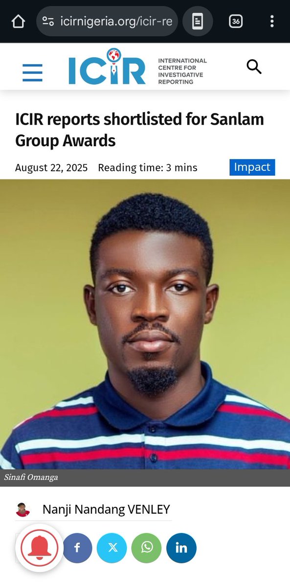 I'm so excited to be shortlisted for the 2024 Salam Group Awards for Excellence in Financial Journalism.
I look forward to celebrating this occasion at the gala award ceremony later this year in Johannesburg, South Africa.
Special thanks to the organisers and <a href="/TheICIR/">The ICIR</a>