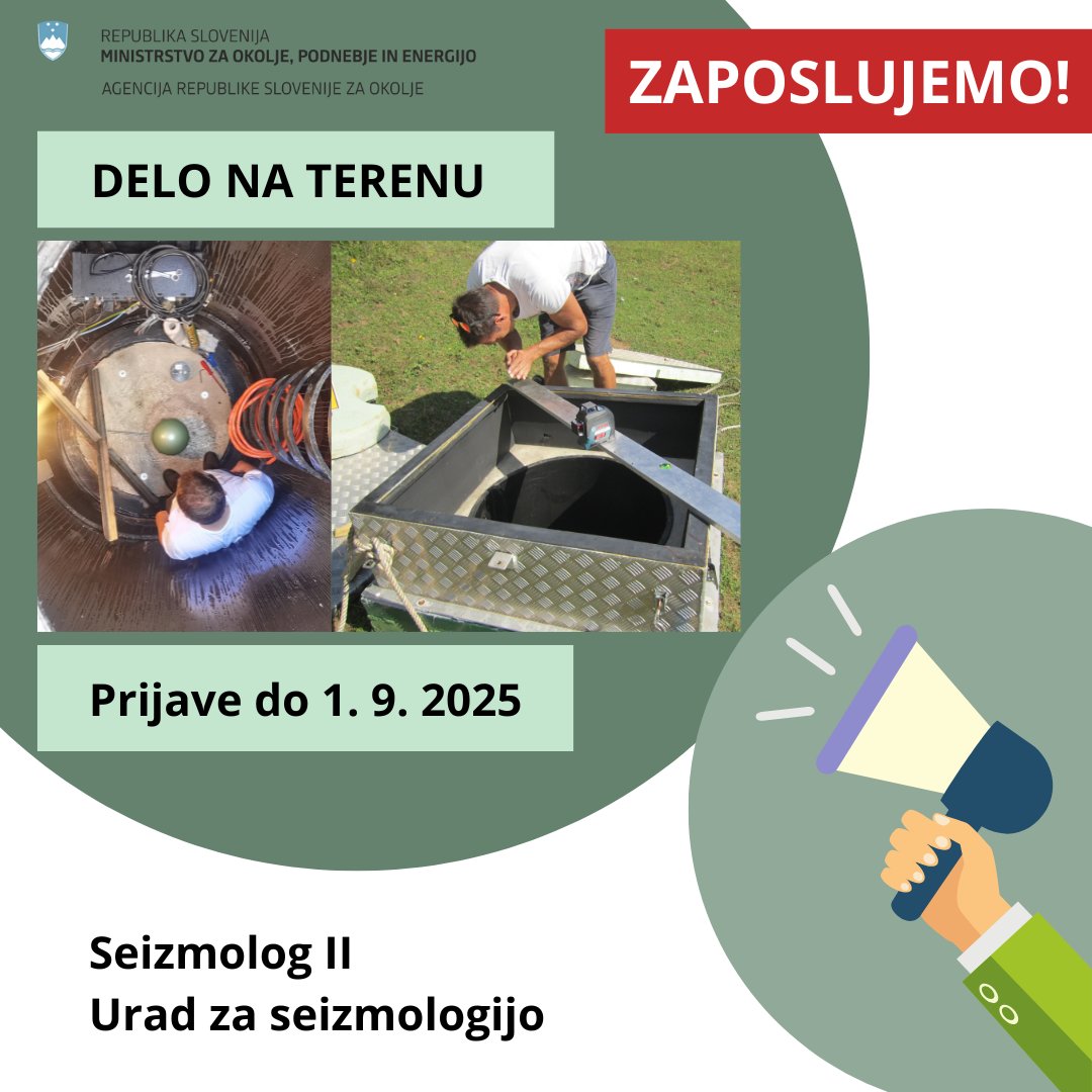 📣 Pridruži se nam - prosto delovno mesto!

🌍 Več informacij je na voljo na spletni strani: gov.si/zbirke/delovna…