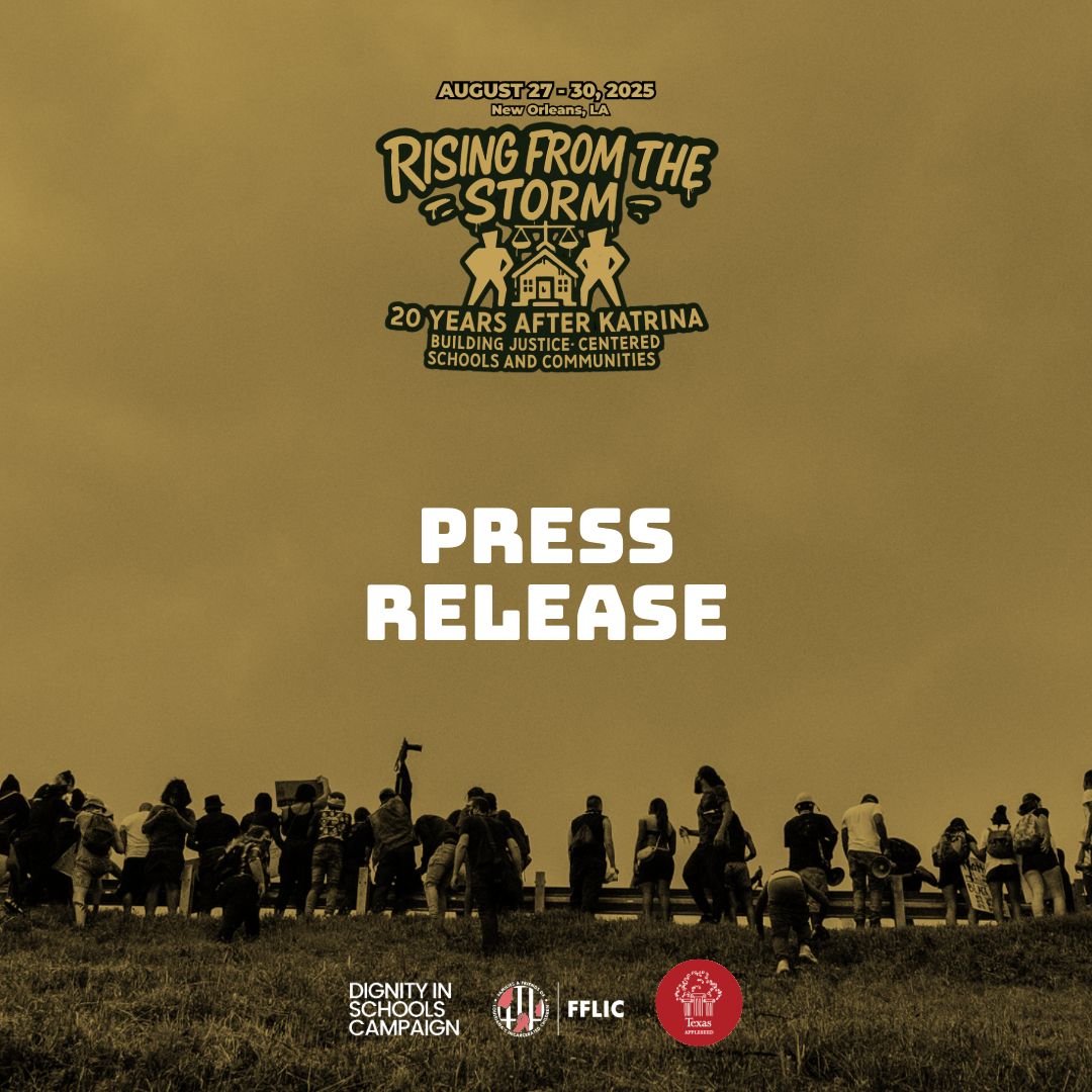 [Press Release] August 27th-30th, DSC members will gather in #NewOrleans to share organizing strategies, build intergenerational connections, and affirm their commitment to education as a cornerstone of democracy and community empowerment. 
dignityinschools.org/southern-organ…