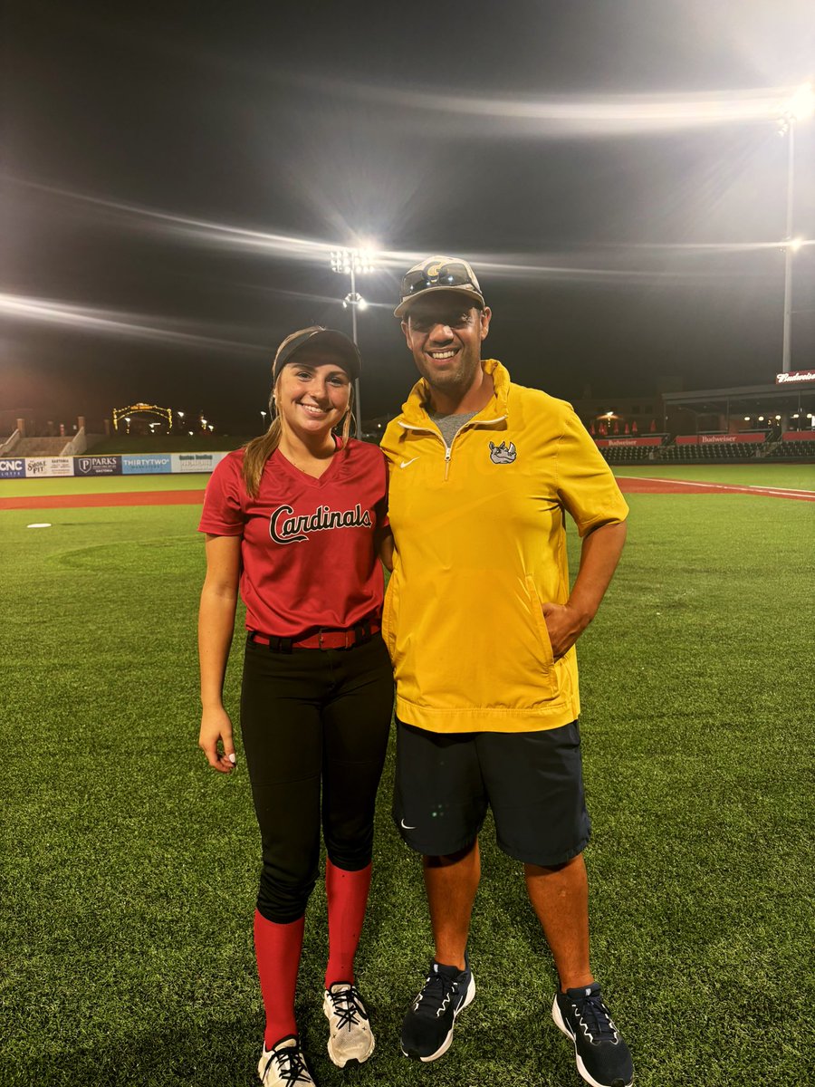 AddyCarpenter22's tweet photo. Spent the night at Gaston College softball camp getting better! So grateful for the amazing staff who led a wonderful camp full of great instruction! I was blessed to receive my first offer afterwards! #GoRhinos @Stewarthr22 @Coach_Stu @cardinals_chand https://t.co/maKbqpqcFd