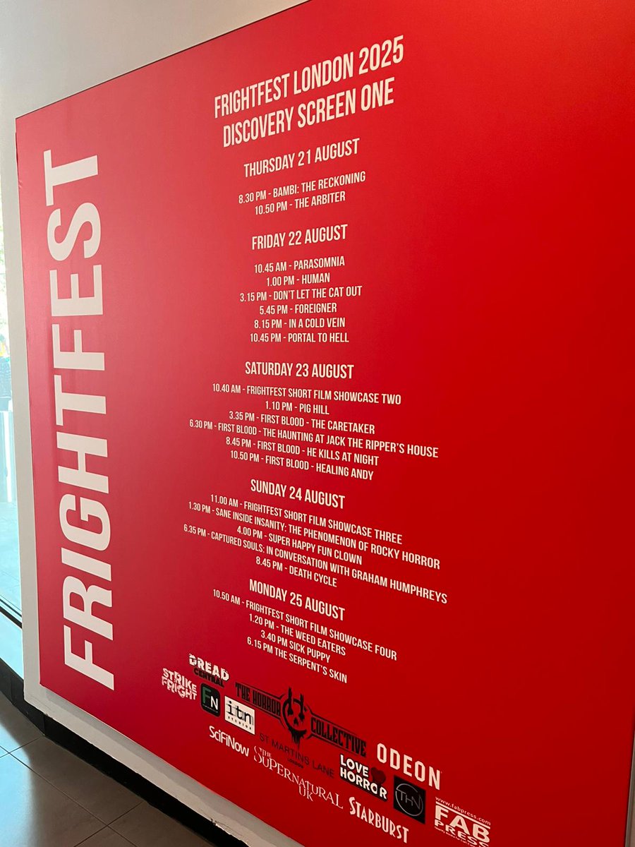 TheFrightClubNI's tweet photo. Hanging out at the Odeon to watch DON'T LET THE CAT OUT at @FrightFest with the director Tim Cruz 🤘🤘🤘
https://t.co/VDRZkKkg0E
#DontLetTheCatOut #FrightFest #horror #horrorfilm #horrorfan #TimCruz https://t.co/D4JouuISiB