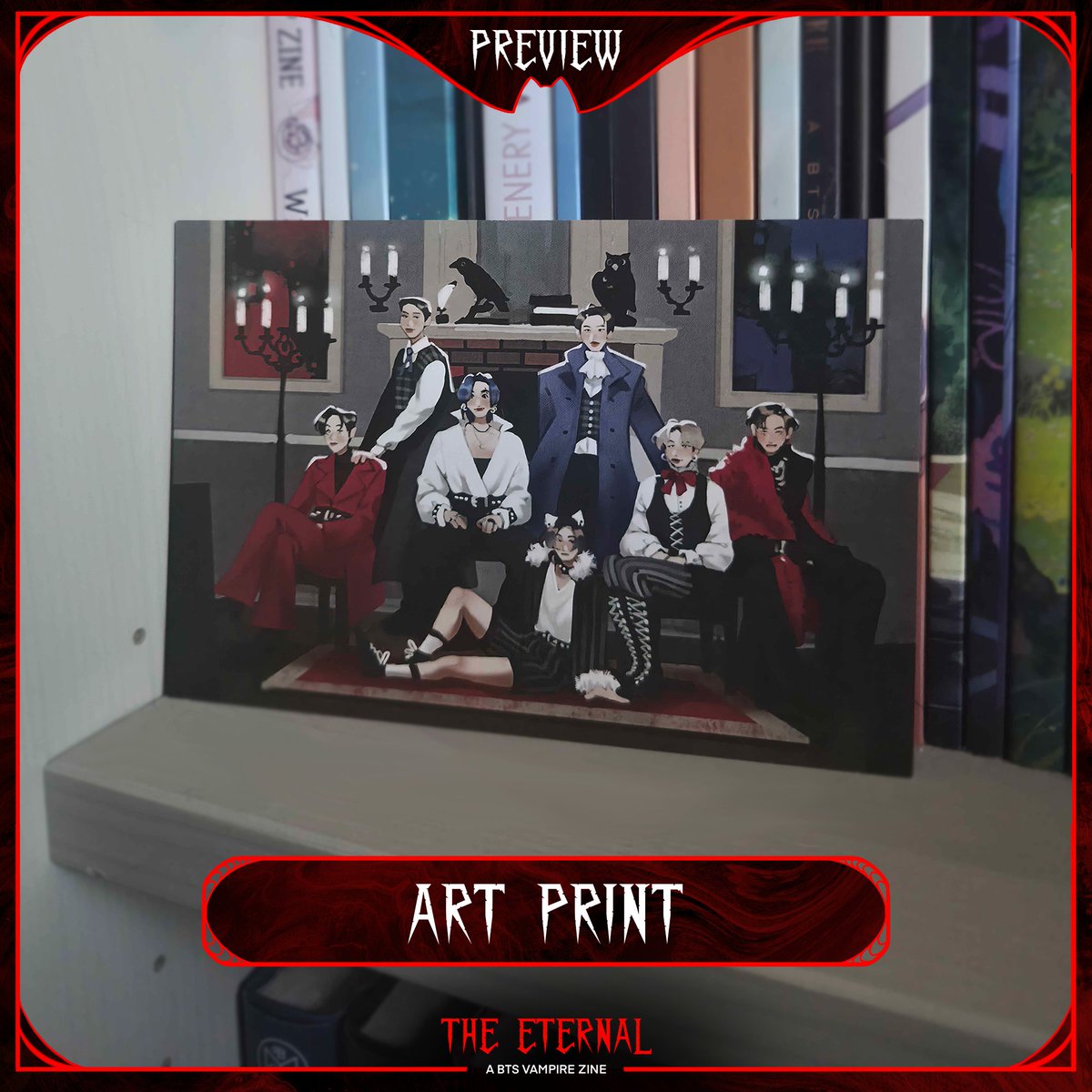 You heard it! Leftover sales close tomorrow, so make sure you check out our zines and merch before shop closes! We still have this spook-tacular art print, so go grab one before you can't anymore!

🕯️ btsvampirezine.bigcartel.com