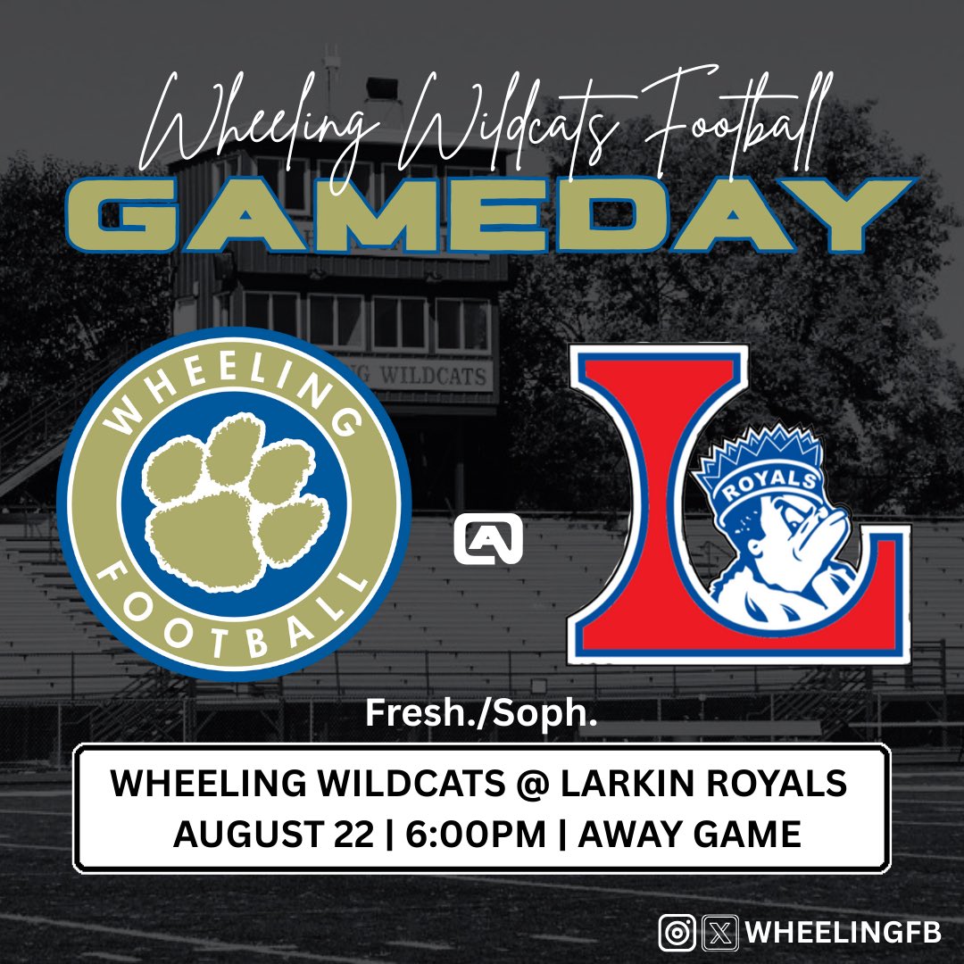 Wheeling HS Football (@wheelingfb) on Twitter photo FRIDAY NIGHT LIGHTS are BACK! 🔥
Come out and support your Wheeling Varsity team at HOME tonight to take on the Larkin Royals in a Week 0 scrimmage.
F/S squad hits the road to Larkin HS. Games start at 6:00 PM - be there to #BackthePack !!! 🏈
<a href="/WHSactivities/">Wheeling Wildcats Athletics and Activities</a> FRIDAY NIGHT LIGHTS are BACK! 🔥
Come out and support your Wheeling Varsity team at HOME tonight to take on the Larkin Royals in a Week 0 scrimmage.
F/S squad hits the road to Larkin HS. Games start at 6:00 PM - be there to #BackthePack !!! 🏈
<a href="/WHSactivities/">Wheeling Wildcats Athletics and Activities</a>