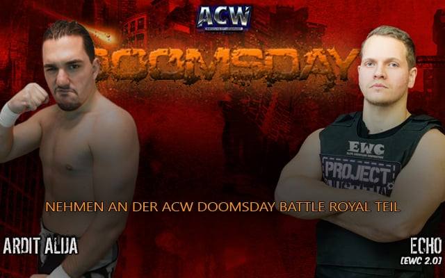 Die ersten Ankündigungen für unsere nächste Show ACW Doomsday XX...

📷 "4 VS. 4" TAG TEAM MATCH: 📷
Kade Brasher + Julius Mastria + Ruggero + Thorn 📷 Watschnclub (Bruder Chaos &amp; "Gringo" Georg Gwärch) + MC Luxusliner + Zornemann

facebook.com/acwpro
#Wrestling #Weinheim