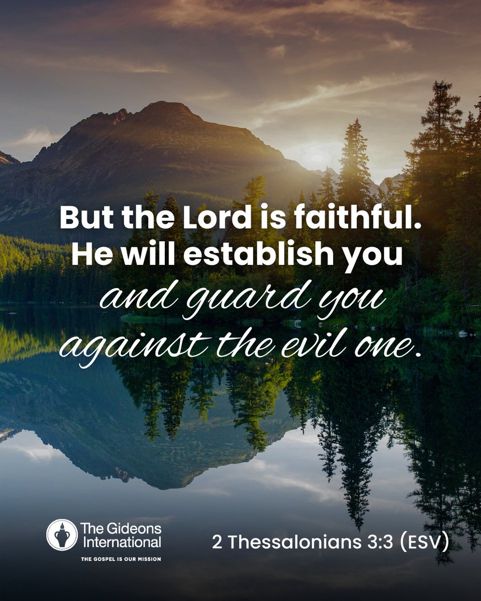 God’s faithfulness is your strength—stand secure in Him today. #verseoftheday #thegideons #faithfulness