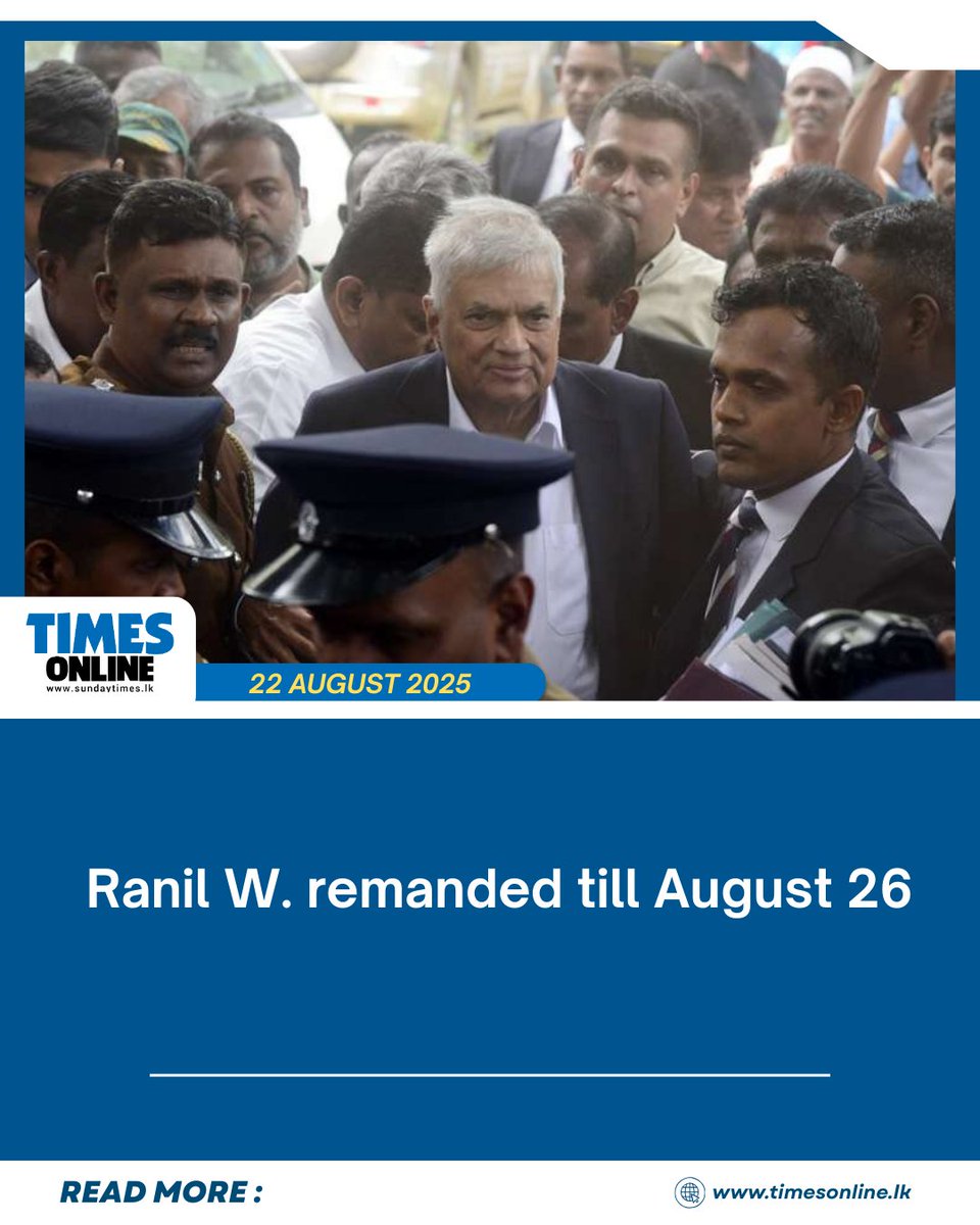 Fort Magistrate Nilupuli Lankapura suspended sittings for half an hour a short while ago pending a decision on whether to grant bail or remand former President Ranil Wickremesinghe .

Read more of TimesOnline at : sundaytimes.lk/online/