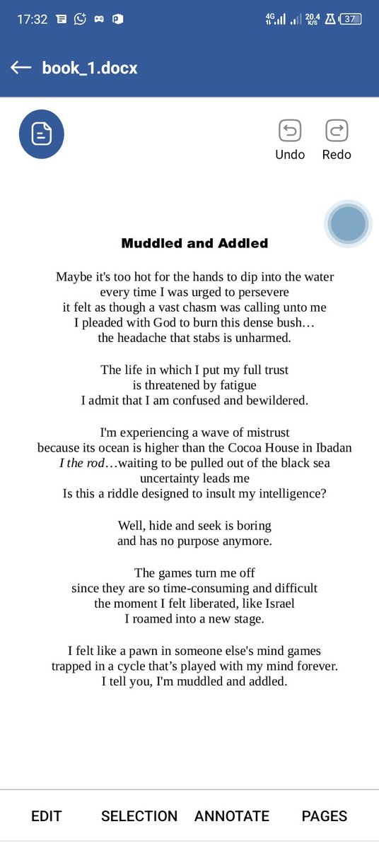 Olayiwolaolaol3's tweet photo. "Muddled and Addled"
Off the Poetry e-book on Amazon
"Father you forgot to tell: A Journey through unspoken Wisdom of Fatherhood.
You can search and download.
#writingtips #writers #WritingJourney #writercommunity #poetry #poem #PoemOfTheDay #sadpoem https://t.co/CtiMDW3djN