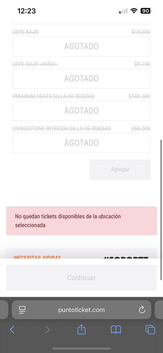 Monopatagon's tweet photo. @Cruzados Ni 1 brillo punto ticket .. salen disponibles y no se pueden comprar 
@Cruzados @JuanTagleQ https://t.co/94RBOWx4MS