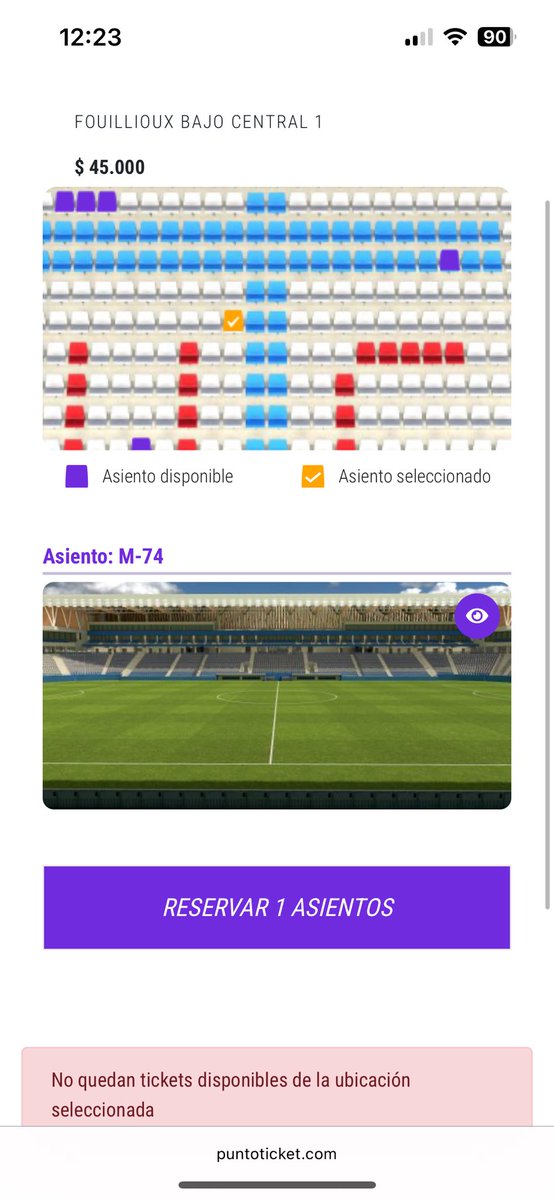 Monopatagon's tweet photo. @Cruzados Ni 1 brillo punto ticket .. salen disponibles y no se pueden comprar 
@Cruzados @JuanTagleQ https://t.co/94RBOWx4MS