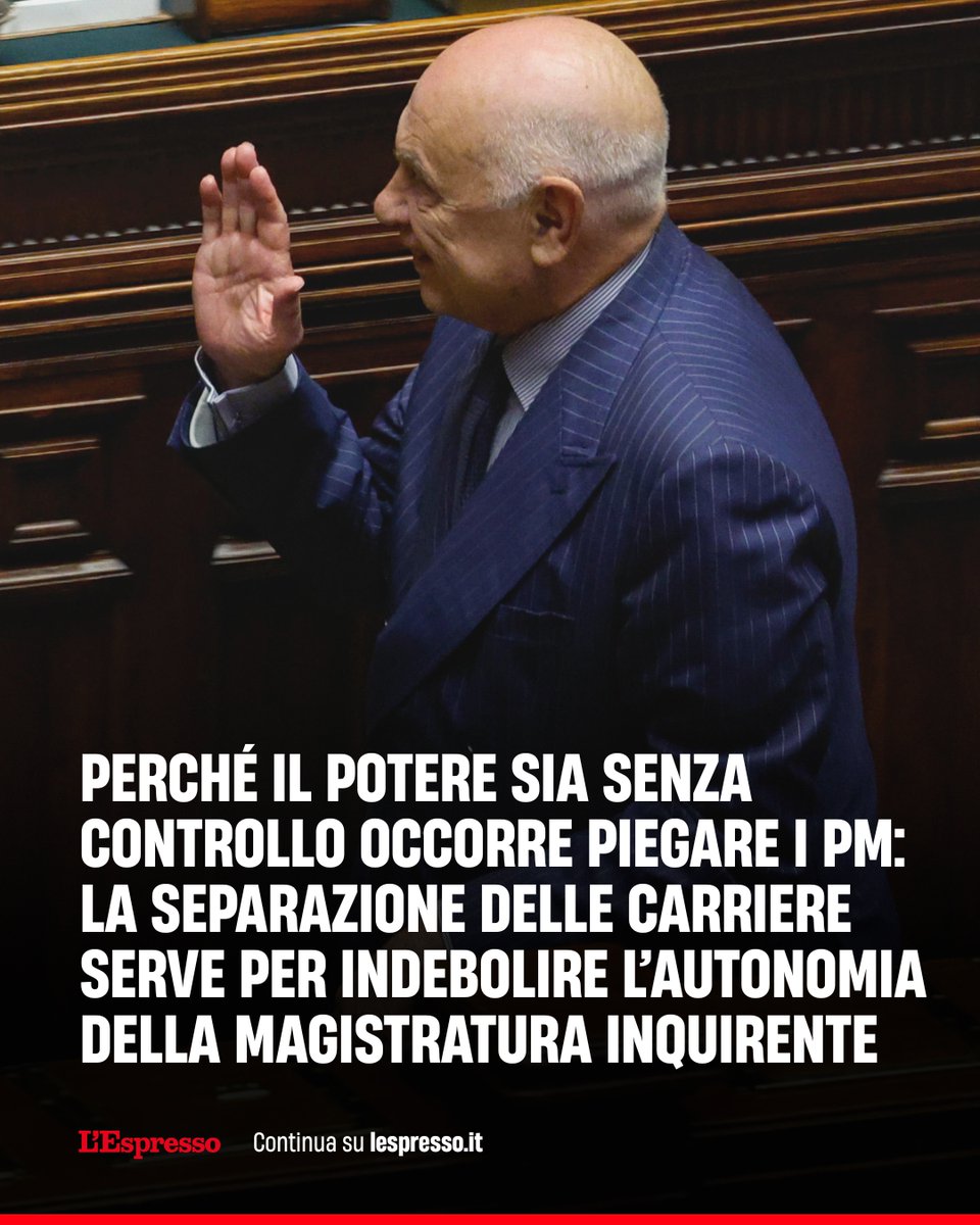 È una resa dei conti con i magistrati: la riforma della giustizia non la renderà più efficiente lespresso.it/c/opinioni/202…