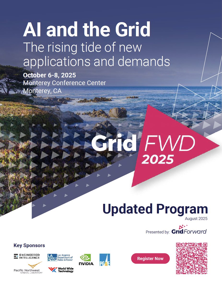Grid Forward (@gridforward) on Twitter photo The full agenda for #GridFWD 2025 is here! We’re bringing together experts and a wave of new technology to discuss how #AI is impacting the #grid. Connect with leaders from <a href="/Google/">Google</a>, <a href="/Microsoft/">Microsoft</a>, @Nvidia, <a href="/PGE4Me/">Pacific Gas & Electric</a>, and many more.
Discover the full agenda: gridforward.org/conference/gri… The full agenda for #GridFWD 2025 is here! We’re bringing together experts and a wave of new technology to discuss how #AI is impacting the #grid. Connect with leaders from <a href="/Google/">Google</a>, <a href="/Microsoft/">Microsoft</a>, @Nvidia, <a href="/PGE4Me/">Pacific Gas & Electric</a>, and many more.
Discover the full agenda: gridforward.org/conference/gri…