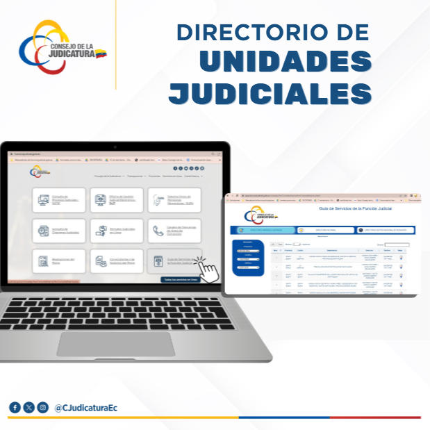🗾 La Guía de Unidades Judiciales y Servicios te proporciona las direcciones de todas nuestras dependencias a nivel nacional, incluida de #LosRíos. 

 Encuentra la unidad judicial más cercana, accediendo aquí ➡️apps.funcionjudicial.gob.ec/siscadep/frmCo…

 ¡La justicia más cerca de ti!