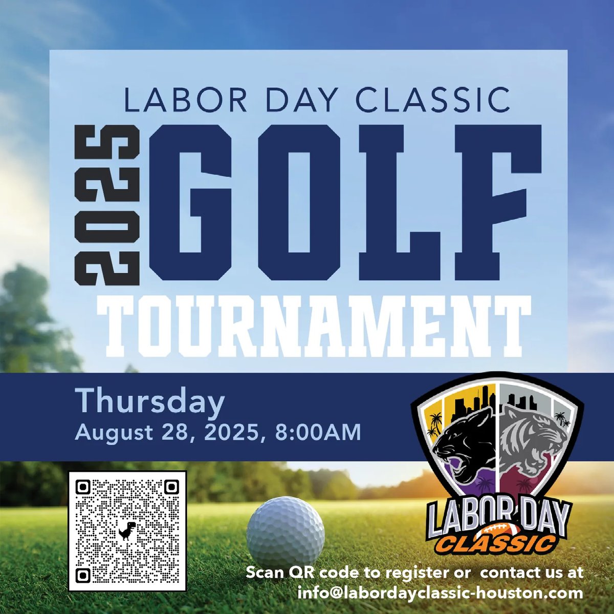 Prairie View A&M (@pvamu) on Twitter photo Kick off Labor Day Classic weekend with a swing! ⛳
Thursday, Aug 28 | 8 AM
Register now – scan the QR or email info@laborclassic-houston.com.
Let’s start the weekend on a winning note! Kick off Labor Day Classic weekend with a swing! ⛳
Thursday, Aug 28 | 8 AM
Register now – scan the QR or email info@laborclassic-houston.com.
Let’s start the weekend on a winning note!