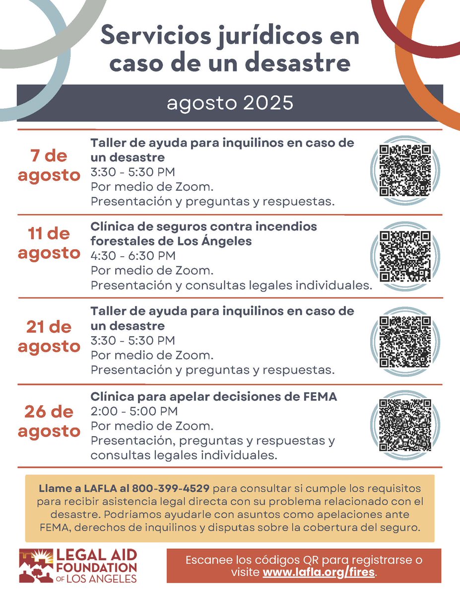 LA County Development Authority (@lacdevauthority) on Twitter photo LA Wildfire Survivors: Get FREE Legal Help! Join the FEMA Appeals Clinic on Tuesday, August 26, via Zoom, hosted by <a href="/LegalAidLA/">Legal Aid Foundation of Los Angeles</a>. Get step-by-step guidance on how to file an appeal & understand your rights in the process. Visit lafla.org/fires to register or for resources. LA Wildfire Survivors: Get FREE Legal Help! Join the FEMA Appeals Clinic on Tuesday, August 26, via Zoom, hosted by <a href="/LegalAidLA/">Legal Aid Foundation of Los Angeles</a>. Get step-by-step guidance on how to file an appeal & understand your rights in the process. Visit lafla.org/fires to register or for resources.