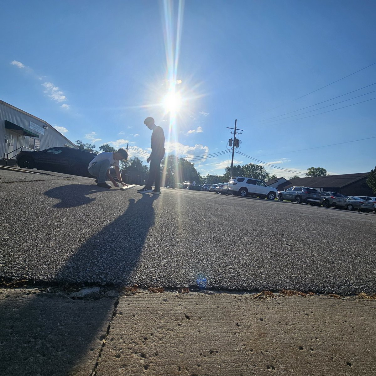 Construction technology academy... making blueprint rooms in the parking lot.
<a href="/olatheschools/">Olathe Public Schools</a> @olathecareerpathways