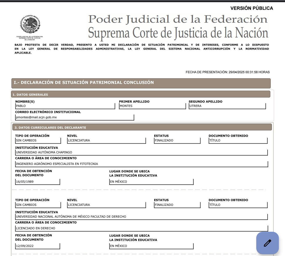 Lenia Batres tiene asesor que estuvo involucrado en el fraude de 12 mil millones de pesos del Segalmex, se trata de Pablo Montes Utrera. Quien es ingeniero agrónomo y era parte del órgano de control interno en Segalmex cuando se robaron el dinero 💰.