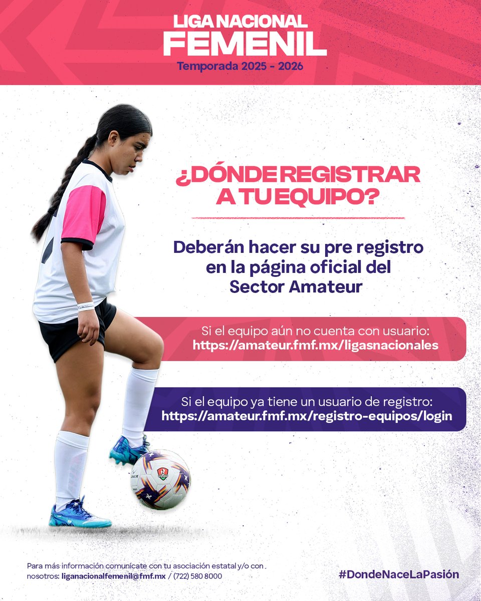 Entra a bit.ly/3HLQsYf y entérate de todo lo que necesitas para inscribir a tu equipo en la #LigaNacionalFemenil