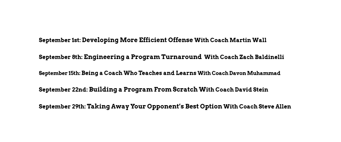 The Basketball Teacher Podcast (@bballteacherpod) on Twitter photo Fall into autumn with these great episodes as you get ready for the season!
<a href="/bballmwall/">Martin Wall</a> <a href="/zbaldinelli23/">Zach Baldinelli</a> <a href="/CoachDJMuhammad/">Davon Muhammad</a> <a href="/WTCoachStein/">David Stein</a> <a href="/CoachSteveAllen/">CoachSteveAllen</a> Fall into autumn with these great episodes as you get ready for the season!
<a href="/bballmwall/">Martin Wall</a> <a href="/zbaldinelli23/">Zach Baldinelli</a> <a href="/CoachDJMuhammad/">Davon Muhammad</a> <a href="/WTCoachStein/">David Stein</a> <a href="/CoachSteveAllen/">CoachSteveAllen</a>