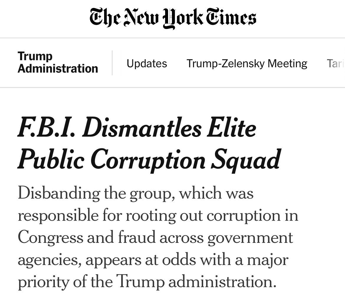 Then why was this public corruption squad disbanded under your leadership?
