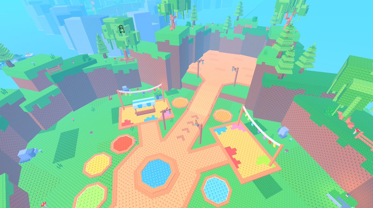 n0tauggie's tweet image. Lobby preset on #roblox in a classic, retro design with vibrant and joyful colors

#builder #robloxdev #modeler #3dartist #game #lobby #robloxgame