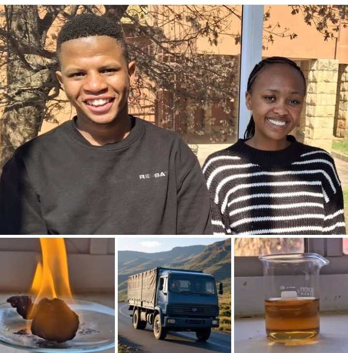 nulinnovations's tweet image. NUL students Bongani, Felleng, Mocheko &amp;amp; Boitumelo are converting Lesotho’s waste cooking oil into biodiesel. Their work cuts fuel imports, reduces pollution &amp;amp; creates jobs. A cleaner, more self-reliant energy future starts here. #Sustainability #NUL