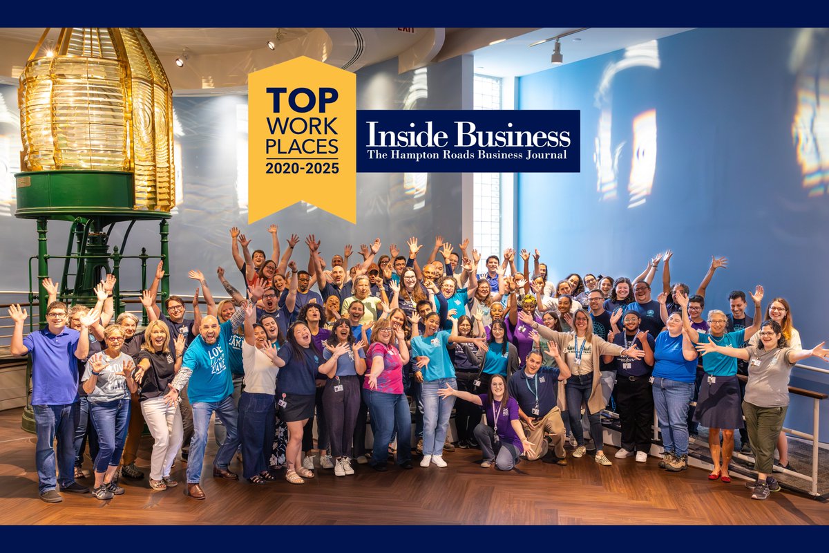 For the sixth year in a row, The Mariners’ Museum and Park has been recognized by Inside Business as one of the region’s Top Workplaces. 🏆

These folks are the definition of servant leadership, and their talent, kindness, and devotion to the community never fail to inspire. 😃