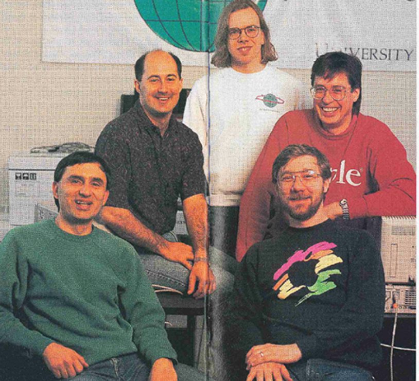gophernode's tweet image. The original Gopher development team (1991)