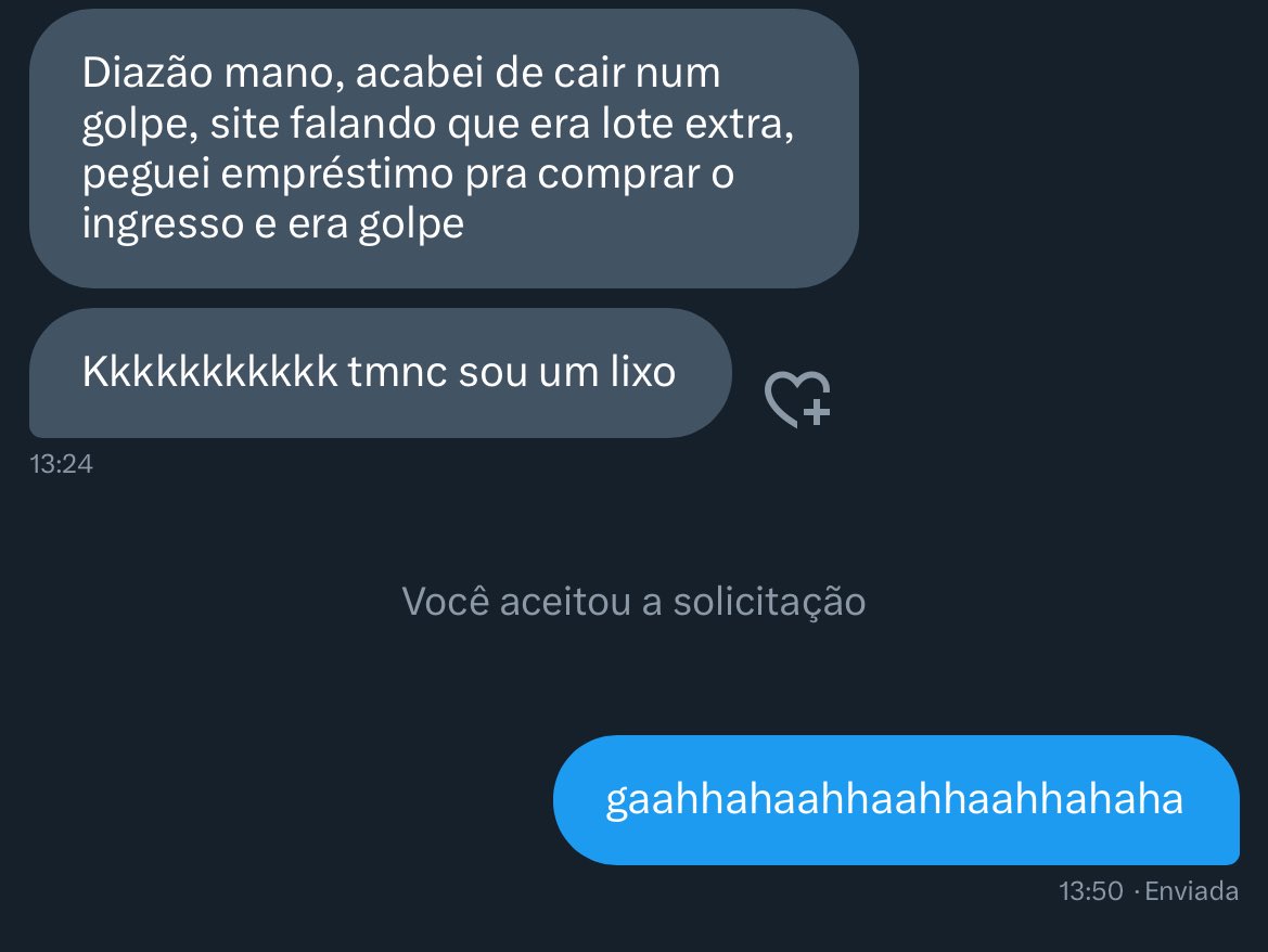 PQP RAPAZIADA

já tá liberado sair de casa pq o esperto e o otario já se encontraram 

vamo tomar cuidado com os golpes aí kkkkkkkkk