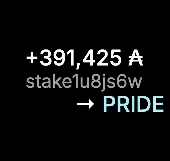 Hello new $ADA staker!  🐳