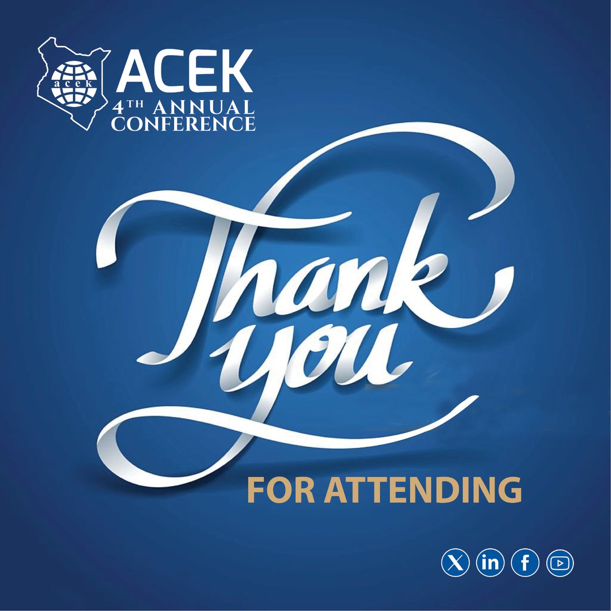 A heartfelt thank you to all delegates, speakers, partners, exhibitors, and sponsors who joined us for the 4th Annual ACEK Conference 2025 at Sarova Whitesands, Mombasa.

Your presence, insights, and contributions made this gathering a resounding success. Together, we explored