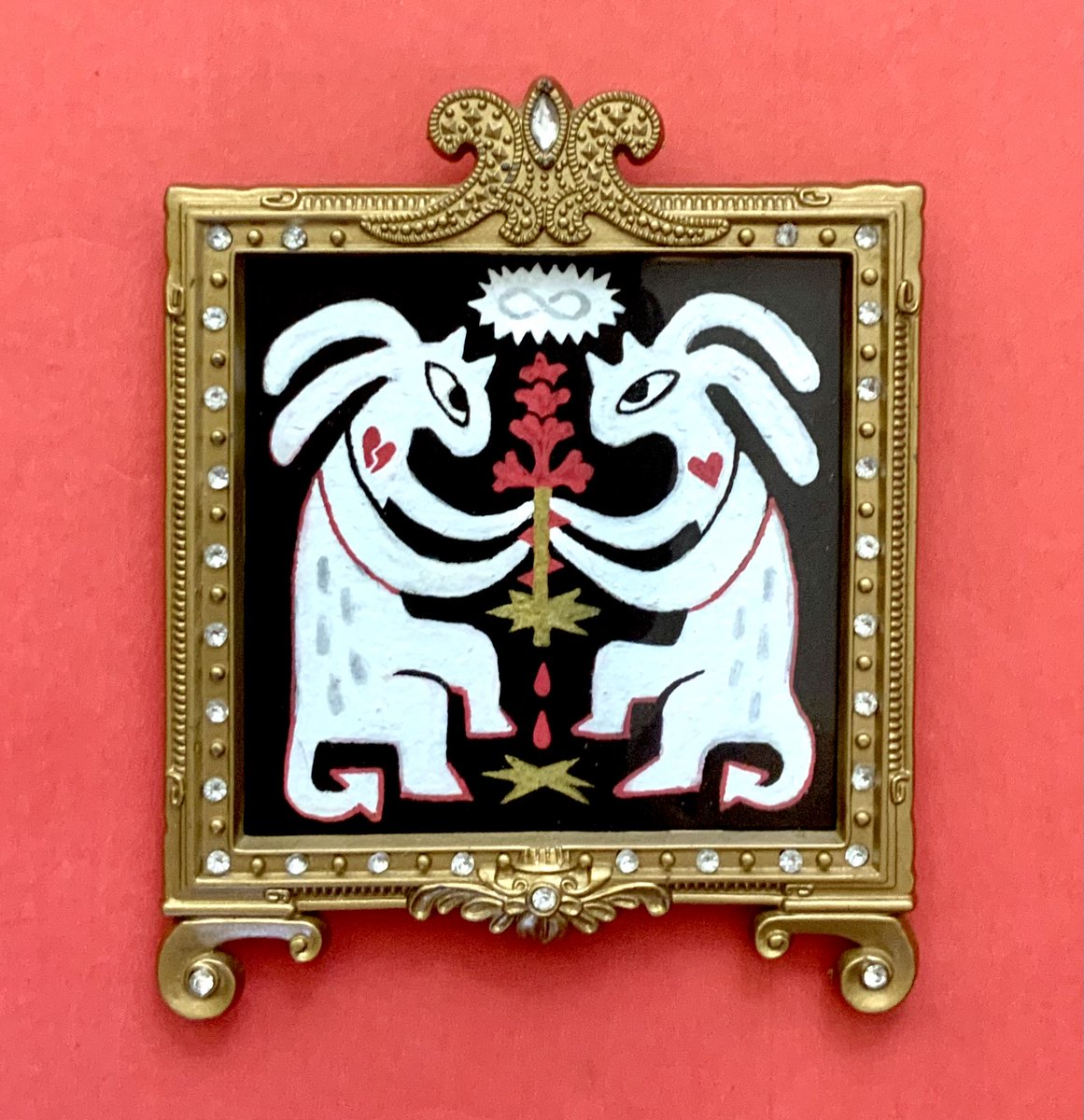 "Heal Yourself" 
Mini painting in a thrifted frame