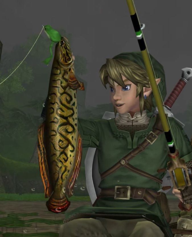 miiyashei's tweet photo. nothing makes Twilight Princess Link happier than being able to do some fishing https://t.co/q6j84wAgxy