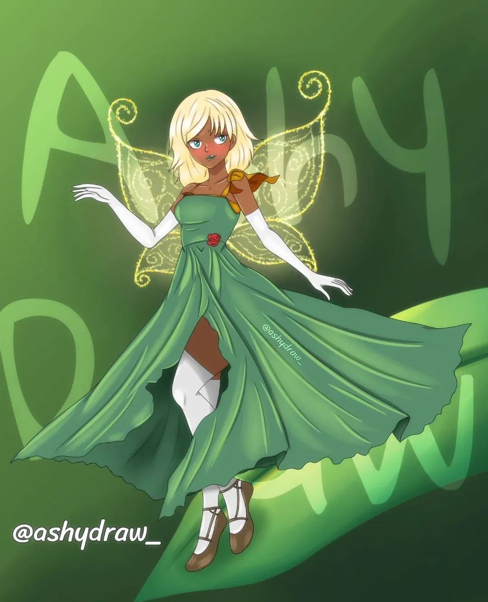 ashydraw_'s tweet photo. Light color blush on black skin? 😱 is this illegal? It feels illegal. 😘😏

Little fairy dancing on a leaf digital drawing. 🧚🏾‍♀️🌿
.
#art #artist #dance #fairy  #illegal #sfw #digitalart #digitalillustration #digitalartist #procreate  #blackgirl #fyp #comissions #green #animeart https://t.co/INnNA0fmQm