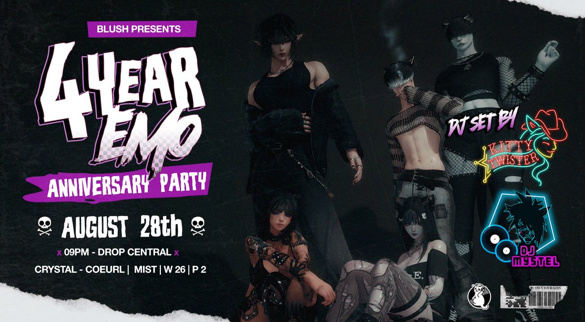 blushingcatgirl's tweet photo. Yeah, this is still happening. Get your vanilla glams and glowsticks ready. See you Thursday. 💜🖤 https://t.co/42NwzBxvAj