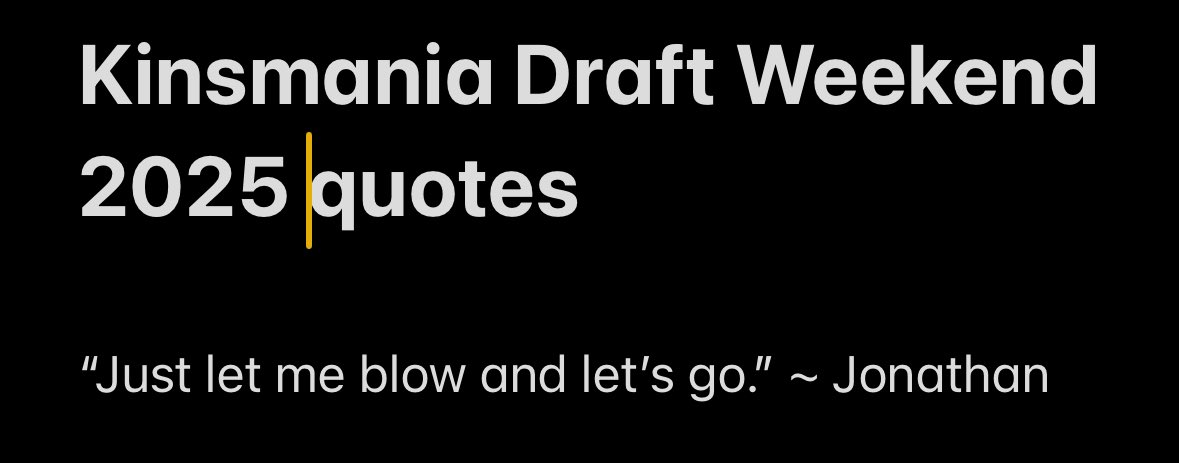 KinsmaniaFFB's tweet photo. Starting off hot. #kinsmaniadraft25 https://t.co/z3HE6TpoWs