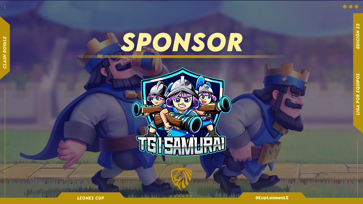 Leones Cup (@cupleonesle) on Twitter photo #ClashRoyale
Presentamos al Sponsor de esta siguiente ediciรณn
<a href="/TG_SAMURAI/">TG I SAMURAI</a> que nos estarรก ayudando con el premio de la Ediciรณn 32!!!! #ClashRoyale
Presentamos al Sponsor de esta siguiente ediciรณn
<a href="/TG_SAMURAI/">TG I SAMURAI</a> que nos estarรก ayudando con el premio de la Ediciรณn 32!!!!