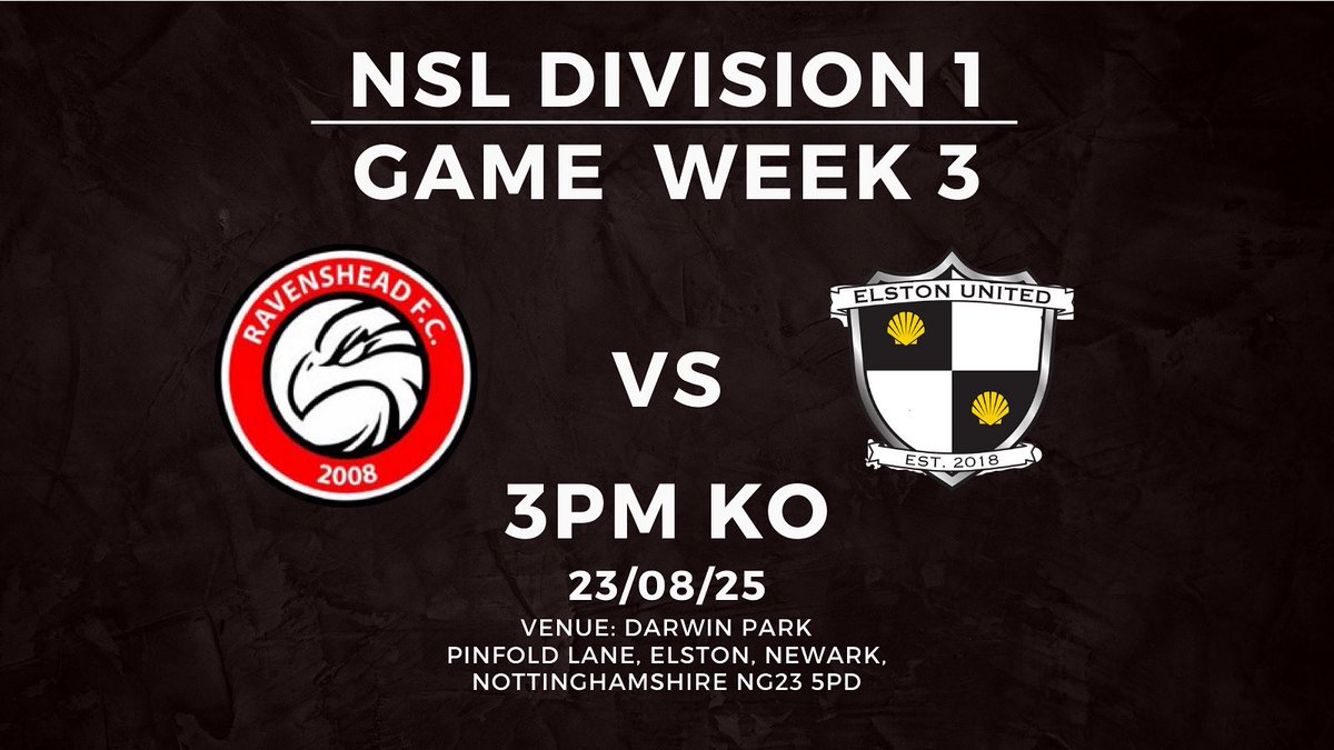 We look to bounce back from last week, as we travel to newly promoted <a href="/ElstonUnitedFC/">Elston United Football Club</a> 
⚫️🔴