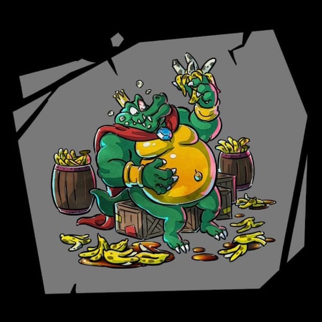 The 2D art of King K Rool in Donkey Kong Bananza goes HARD!