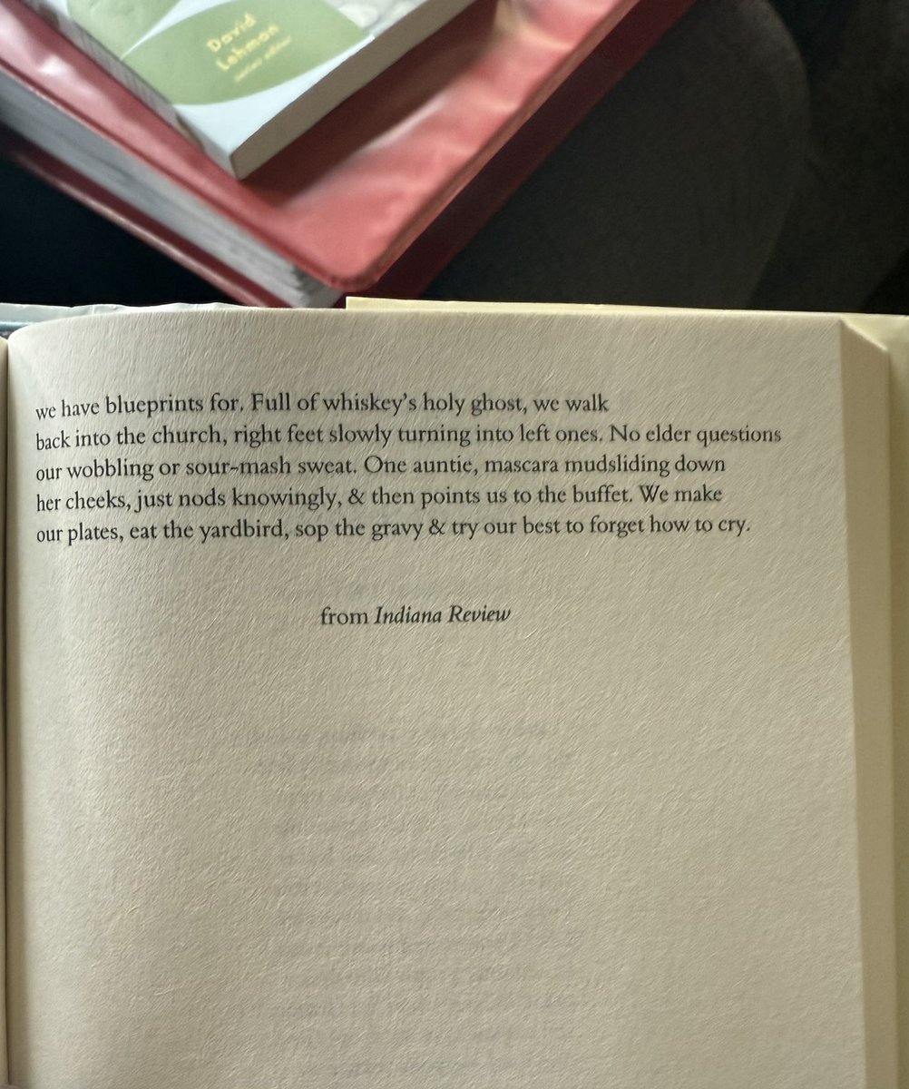 Roy G. Biv (@ralpheeboi) on Twitter photo Received my contributor copies of this yearโs Best American Poetry anthology & Iโm hype af!!
All these amazing ass writers & lil ole me somehow in the mix. ๐คฃ
Shoutouts to <a href="/IndianaReview/">Indiana Review</a> for first putting this poem into the world. Received my contributor copies of this yearโs Best American Poetry anthology & Iโm hype af!!
All these amazing ass writers & lil ole me somehow in the mix. ๐คฃ
Shoutouts to <a href="/IndianaReview/">Indiana Review</a> for first putting this poem into the world.