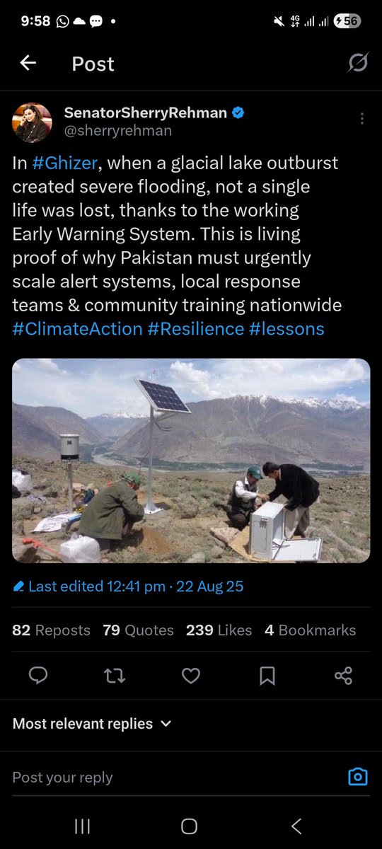 jamilnagri's tweet photo. Billion rupees worth early warning systems in #GilgitBaltistan never ever alerted downstream areas before Glof, please appreciate this shepherd, who averted a big disaster in Ghizer today, by informing his villagers about Glof minutes before it hit them, they evacuated https://t.co/WB2fXZ5ecY