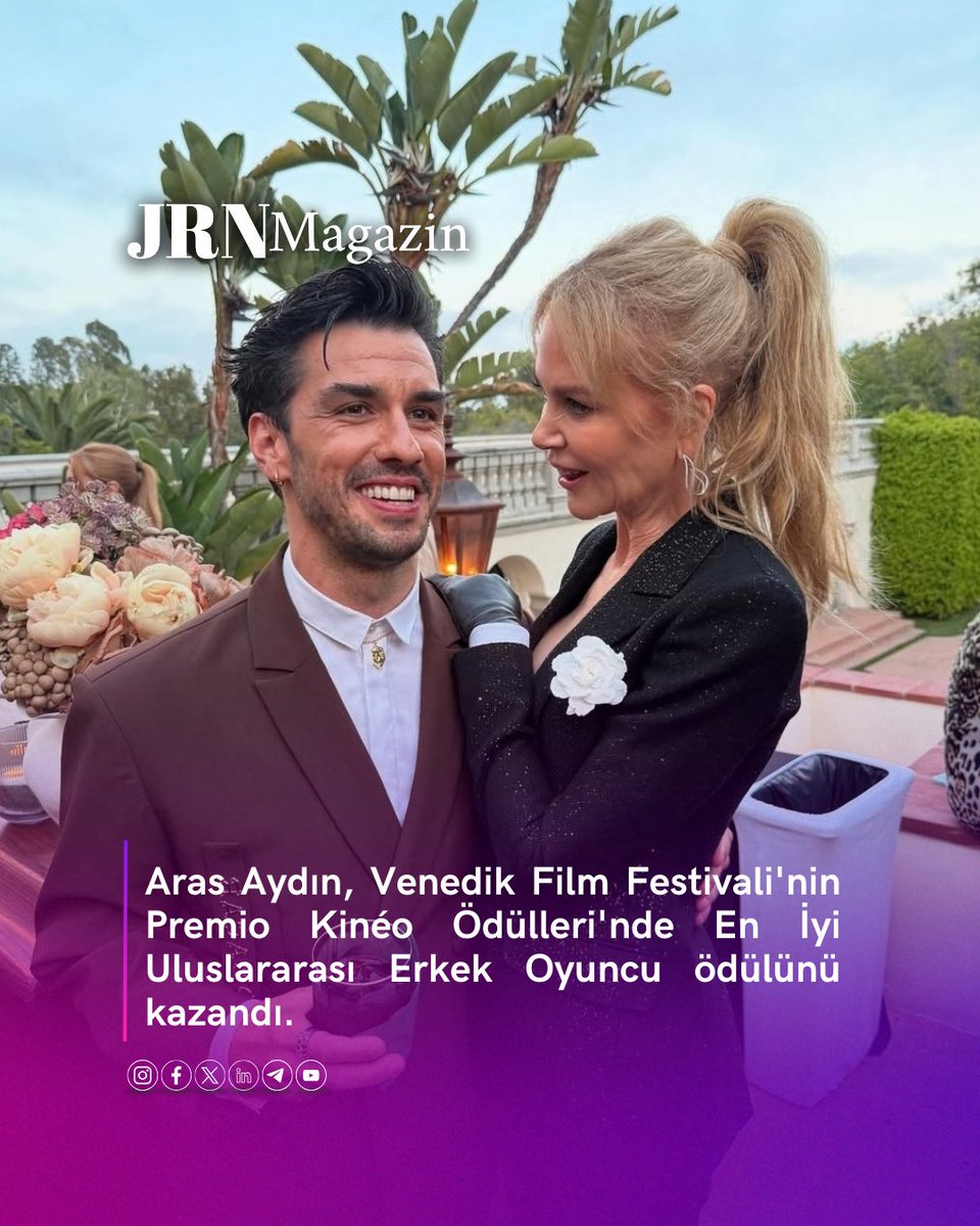 jrnmag's tweet photo. Aras Aydın, Venedik Film Festivali'nin Premio Kinéo Ödülleri'nde En İyi Uluslararası Erkek Oyuncu ödülünü kazandı.

#ArasAydın #Venedik #VenedikFilmFestivali https://t.co/vjTPUcbIBo