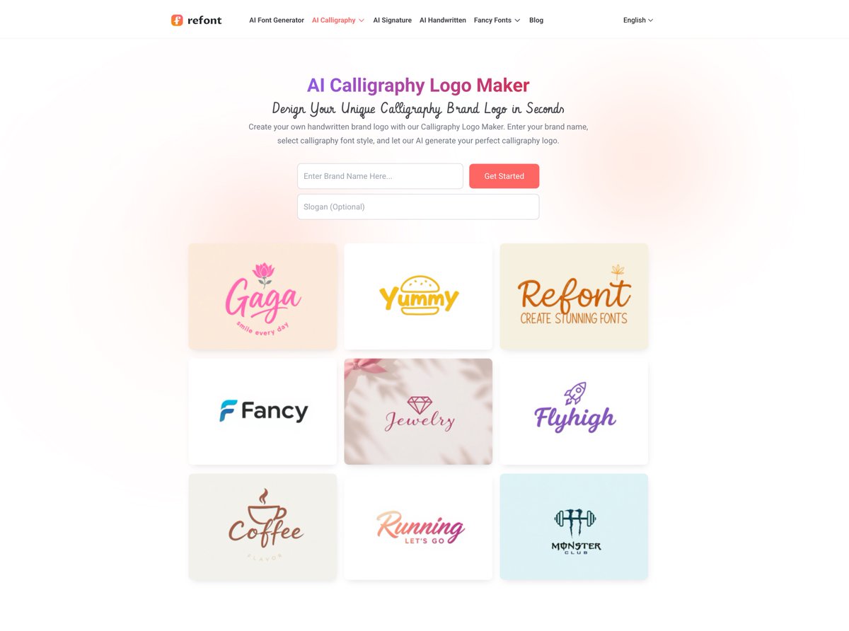 Refont_official's tweet photo. 🚀 It’s here!
New on Refont: AI Calligraphy Logo Maker is live!
Turn your brand name or any text into elegant calligraphy-style logos in seconds.
Try it now 👉 https://t.co/K9bIv0Y6Fm
#Refont #AICalligraphyLogo #LogoMaker #Typography https://t.co/koEv3yQ8rK
