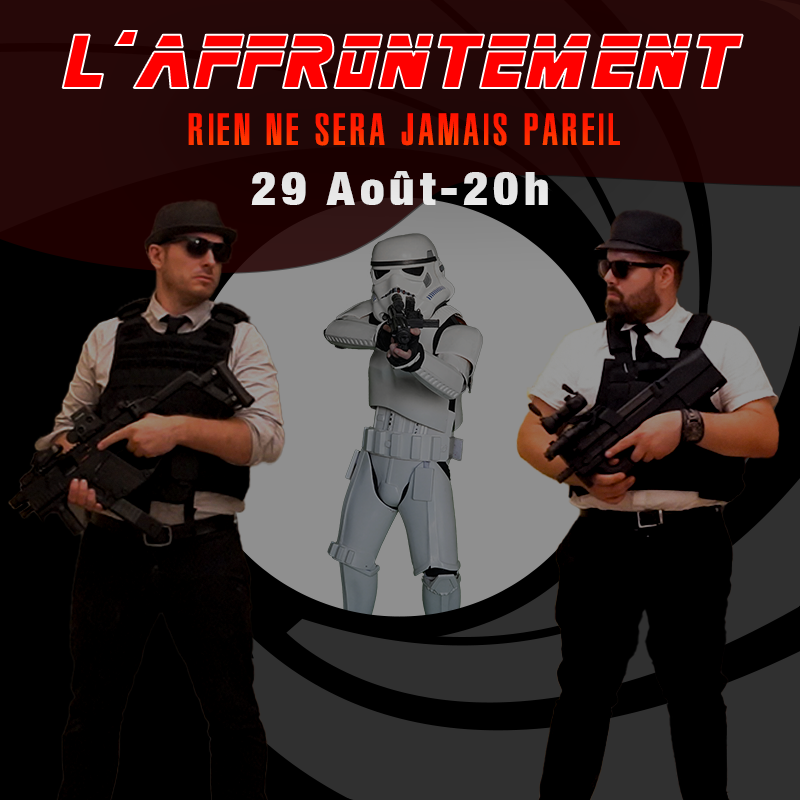 L'affrontement
Le 29 août à 20h.

Après l’évènement, plus rien ne sera jamais pareil.

twitch.tv/StromBlooper
twitch.tv/YoosersTV