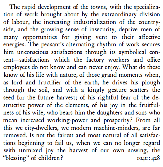 InlibroV's tweet photo. Jung ; "From all this we city-dwellers, we modern machine-minders, are far removed..." https://t.co/aitLyjfDYz