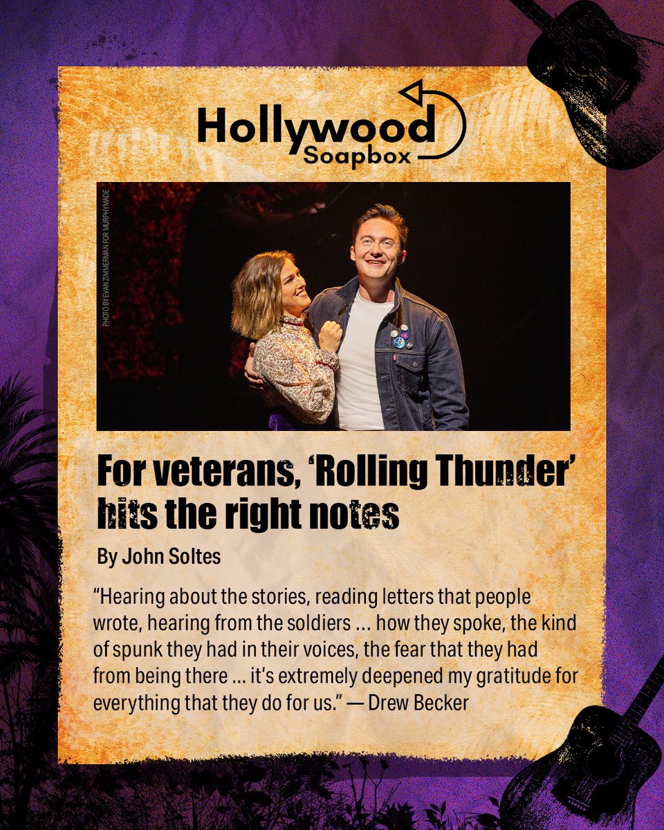 "Every single show, people raise their hands, people who have served, people who are serving, family members of people who have served or are serving ... people in the audience that are part of that community. It’s really special.” - Drew Becker for Hollywood Soapbox