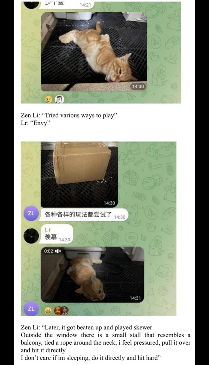 nimernight38961's tweet photo. ❗Don't forget the abusers ❗
Zen Li/Zhenfei Li. 
He abused Cats and harassed women. Shortly after he got doxxed, he uploaded Videos on YT, claiming It's all an 'misunderstanding'. 
It was last year. The abusers shouldn't have a comfortable life just because 'It's in the past'. https://t.co/bxmt9c3MM1